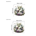 Sticker mural aquarelle oiseaux et hortensias pour décoration artistique intérieure - 40*40cm*1 Feuille / Pigeon Aquarelle (Vert)