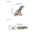 Pegatina de pared de lagarto camaleón verde para cuarto niños con medidas de diseño - HMP6-1666/20x85cm / Verde