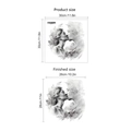 Sticker mural couple romantique s'embrassant avec motif floral et dimensions - 30*30cm*1 Feuille / Gris