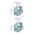Adhesivo de pared de peces azules para habitaciones infantiles con medidas del producto - 50x50cm / Verde
