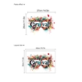 Colorful Carnival slogan wall sticker with paint splash art for living room decor - 30x40cm / Red