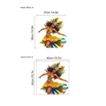 Adesivo murale ballerina di samba con vestito di paillettes gialle e piume decor - HMX6-648 40*40cm / Giallo