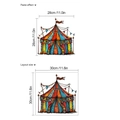 Adesivo murale tenda da circo con illustrazioni colorate per feste per bambini - 30x30cm / Rosso