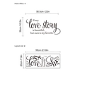Love Story self-adhesive black wall sticker quote for living room bedroom decoration - 20x55cm / Black
