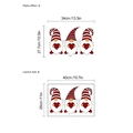 Pegatinas de pared de gnomos con corazones para salón con medidas de diseño y pegado - Estilo Gnomo Corazón Dibujos Animados (HMY6-398) / 28x40cm / Rojo