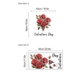 Romantic Red Rose Wall Stickers for Valentine Day with 49x42cm display size dimensions - HMY6-413/30*60cm (No Bag) / Red
