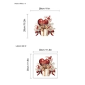 Adesivo decorativo per WC con cuore e fiori ad acquerello e design autoadesivo a muro - Stile Scatola Regalo Cuore Acquerello (HMY6-421) / Rosso
