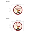 Round Valentine cartoon bee wall sticker with Bee My Valentine text and heart balloon - HMY6-419 / Yellow