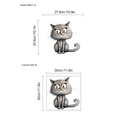 Pegatina de inodoro de gato gris de dibujos animados 30x30cm para decorar baño - Estilo de Tamaño Estándar (HMY6-434) / Gris