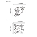 Religieuze Jesus is the Soul of Easter muursticker met kruis en zwarte belettering - Jesus Is The Soul Of Easter (HMY6-456) / Zwart