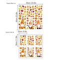 Herfst esdoornblad kabouter muurstickers voor Thanksgiving woonkamer decoratie - Standaard Stijl (13P23-B66) / Kleurrijk