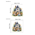 Cartoon konijn huis muursticker in aquarelstijl voor decoratie kinderkamer - Aquarel Konijn Huis Stijl (HMX6-641)