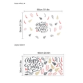 Happy Easter wall sticker with wheat ears and festive text, size 80x54cm for decor - Easter Wheat Plant Style (HMP6-1517) / 30x60cm