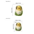 Cartoon chick hatching wall sticker for living room with layout and size dimensions - 30x40cm / Yellow