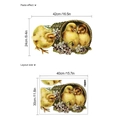 Cute yellow chicks with flower basket wall stickers for home decoration, 40x30cm layout size - Chicken and Flower Basket Style (HMP6-1513)