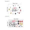 Bunte Frohe Ostern Wandtattoo-Set mit Eiern und Blumen für die Frühlingsdekoration - 30x60cm (HMP6-1516) / Schwarz