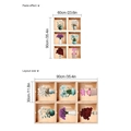 Adesivi murali 3D fiori in 6 griglie con dimensioni per la decorazione domestica - 30*90cm (HMP6-1649) / Verde