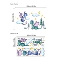 Vinilos decorativos de dinosaurios y estrellas para habitación infantil, 128x82cm - 13P39-B97 30*90 2 Hojas