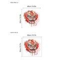 Traditional Chinese Lion Dance wall sticker for home decor with size details 48x48cm - Red / 50cm x 50cm
