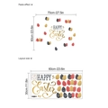 Pegatinas de pared de huevos de Pascua con texto Happy Easter para decorar cuarto - 30x60cm / Amarillo