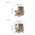 Vinilo decorativo de leopardo realista para salón, adhesivo de PVC 37x37cm - 40*40cm*1 Hoja (Sin Bolsa) / Marrón