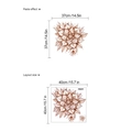 Mandala flower wall sticker for bedroom 40x40cm layout size and 37x37cm paste effect - 40*40cm*1 Sheet (No Bag) / Brown