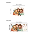 Wandaufkleber drei Schwestern Cartoon für gemütliche Schlafzimmer Deko aus PVC - Warm Drei Schwestern Ruhen Stil (14Z6-B27) / 30x60cm