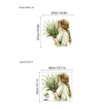 Self-adhesive girl with lily of the valley bouquet wall sticker paste effect and layout size - 40x40cm / Cyan