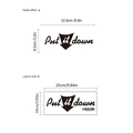Put it down toiletsticker met pijl in zwart vinyl voor badkamer wanddecoratie - 10x25cm / Zwart