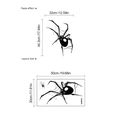 Halloween large spider wall stickers made of removable PVC for living room decoration - 30*50cm / Black