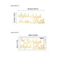 Vinilo decorativo dorado Splish Splash 60x30cm con efecto de aplicación para pared de baño - Splish Splash Frase (10Y36-B32) / Dorado
