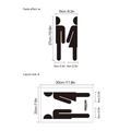Pegatinas de PVC negro para puerta de baño que muestran el diseño y tamaño de pegado - 14Z23-A20/20*30cm*1 Hoja (Sin Bolsa) / Negro