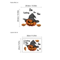 Halloween pumpkin wizard hat toilet sticker with self adhesive PVC wall decal for bathroom - 10Y23-A68/20*30