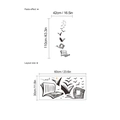Cartoon boeken veranderen in vliegende vogels zwart-wit PVC muursticker decoratie - Vliegende Vogels Boek Stijl (FX-B198)
