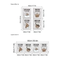 Pegatinas de pared de perezoso de dibujos animados para baño con escenas de aseo en PVC - 30*90cm*1 Hoja / Gris