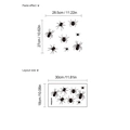Halloween spider wall sticker set with 9 black spiders for home living room decor - 18*30cm / Black