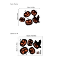 Halloween Kürbis Wandsticker in Orange und Schwarz mit den Maßen 38x29cm Deko - 30*40cm*1 Blatt / Schwarz