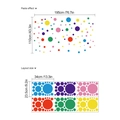 Pegatinas de pared de lunares arcoíris para niños, incluye diseño y dimensiones - Estilo Multicolor / Colorido