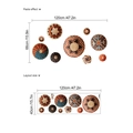 Bohemian woven basket style wall stickers for home decor with layout size details - 40*120cm / Brown