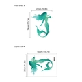 Vinilo decorativo sirena acuarela para pared de baño con degradado verde resistente - 30x40cm (14Z34-B59) / Verde
