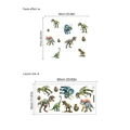 Stickers muraux dinosaures avec T-Rex et Triceratops pour décoration chambre - Autocollant Dinosaure (14Z36-B137) / 30x90cm