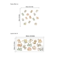 Pegatinas de pared de dinosaurios acuarela con guía de diseño y medidas reales - 14Z36-B120 (30*60cm) / Marrón