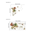 Zelfklevende PVC muursticker met een fee, vlinders en paardenbloemen voor interieur - 30*60cm / Groen