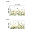 Muursticker met kleurrijke wilde bloemen en vlinders voor interieur decoratie - 30*60cm*1 Vel / Groen