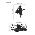 Pegatina de pared silueta chica con guitarra con efecto de pegado y medidas de diseño - Estilo Silueta Chica Con Guitarra (13P6-B33) / Negro