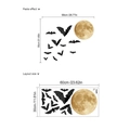 Halloween maan en vleermuizen muurstickers van PVC met details over de afmetingen - 30*60cm / Goud