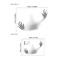 Ghost handprint Halloween wall sticker in PVC with 40x30cm layout and 37x27cm paste effect - Ghost Handprints Style (13P34-C131) / Gray