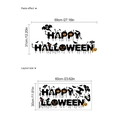 Halloween wall sticker set with ghost and pumpkin designs and size specifications - 30x60cm / Black