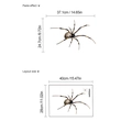 Realistic 3D spider toilet sticker decal with brown biological texture for Halloween decor - 10Y-A259/28*40cm / Black