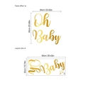 Tabella dimensioni adesivo murale Oh Baby con dettagli su misure ed effetto posa - Carattere Artistico (PB315/40*90) / Oro